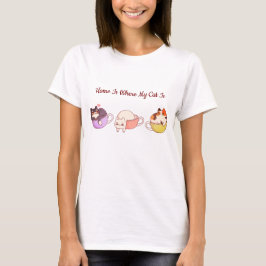 Thuis Is Waar Mijn Kat Is Schattige Kattenliefhebb T-shirt