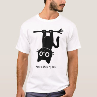 Thuis is waar mijn kat is t-shirt