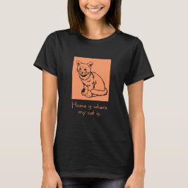 Thuis is waar mijn kat is t-shirt