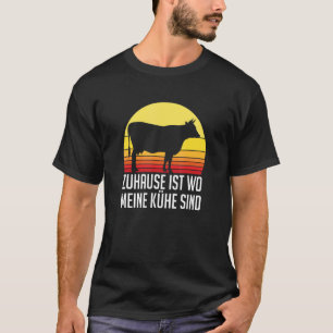 Thuis is waar mijn koeien melkboeren zijn t-shirt