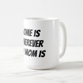 Thuis is waar mijn moeder is koffiemok (Voorkant rechts)