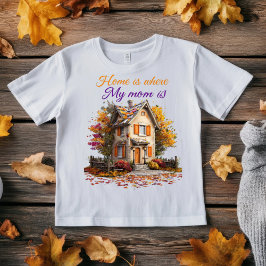 Thuis Is Waar Mijn Moeder Is_minimalistische herfs T-shirt