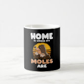 Thuis is waar mijn Moles Funny Mole zijn Koffiemok (Center)