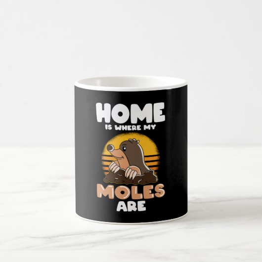 Thuis is waar mijn Moles Funny Mole zijn Koffiemok (Center)