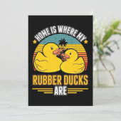 Thuis is waar mijn rubber eenden zijn kaart (Staand voorkant)