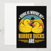 Thuis is waar mijn rubber eenden zijn kaart (Voorkant / Achterkant)