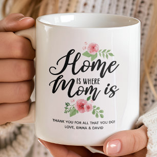 Thuis Is Waar Moeder Is Gepersonaliseerd Bedankt Koffiemok