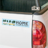 THUIS IS WAAR U PARK HET REIZIGER RVing Bumpersticker (Op Truck)