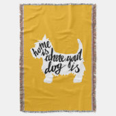 Thuis is waar uw hond is deken (Voorkant Verticaal)