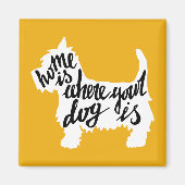 Thuis is waar uw hond is magneet (Voorkant)