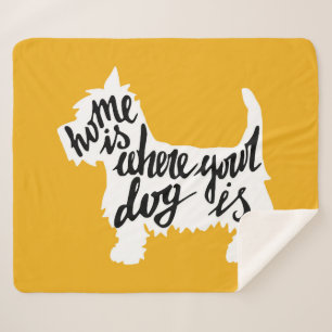 Thuis is waar uw hond is sherpa deken