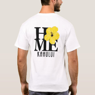 THUIS Kahului Gele Hibiscus (achterkant) T-shirt