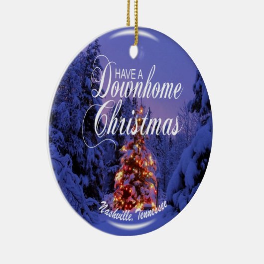 Thuis kerstversiering Nashville Keramisch Ornament (Rechts)