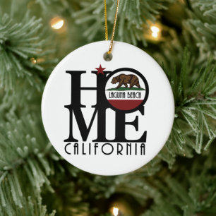 THUIS Laguna Beach Californië Keramisch Ornament
