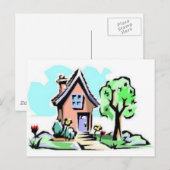 Thuis, liefje thuis briefkaart (Voorkant / Achterkant)