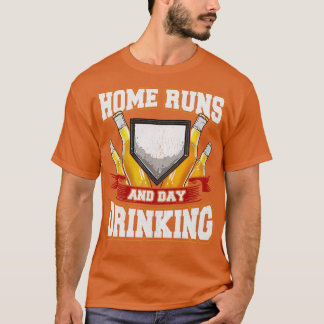 Thuis loopt en dag Drink honkbalsporten T-shirt