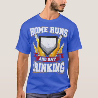 Thuis loopt en dag Drink honkbalsporten T-shirt