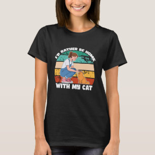 Thuis met mijn kat, Cat Moms Club, Kleding voor ka T-shirt