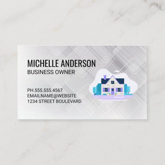 Thuis met tuin visitekaartje (Achterkant)