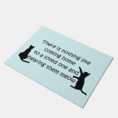 Thuis naar een kat deurmat (Schuin)
