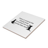 Thuis naar een kat tegeltje (Zijkant)