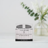 Thuis of zakelijk garagedeurdiensten vierkante visitekaartje (Staand voorkant)