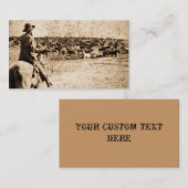 Thuis op het Waaier Cowboy Old West Visitekaartje (Voorkant / Achterkant)