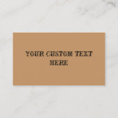 Thuis op het Waaier Cowboy Old West Visitekaartje (Achterkant)