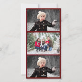 Thuis op trein voor kerstfotokaart feestdagenkaart (Achterkant)