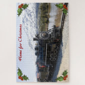 Thuis op trein voor kerstmis Grote puzzel (Verticaal)