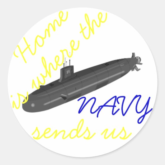 Thuis stuurt de marine ons onderzeese stickers (Voorkant)