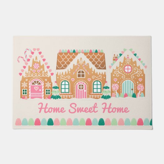 Thuis Sweet Home Gingerbrood Doormat Deurmat (Voorkant)