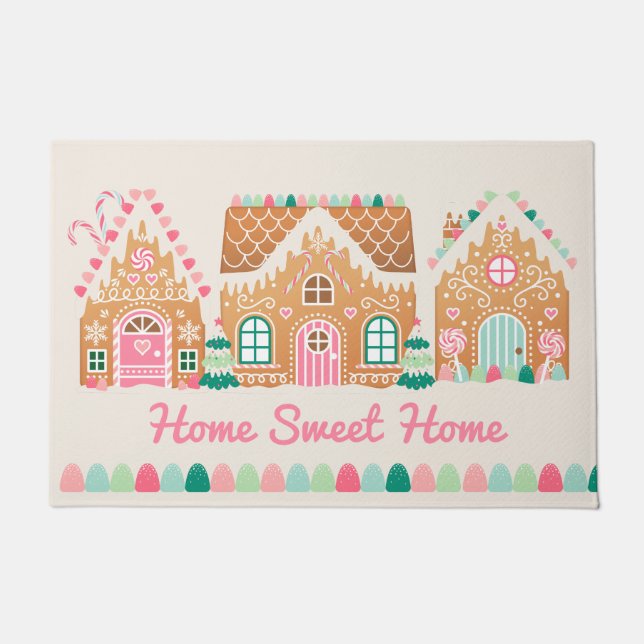 Thuis Sweet Home Gingerbrood Doormat Deurmat (Voorkant)