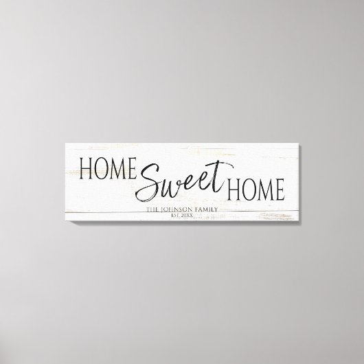 Thuis Sweet Home Huis Opwarmingsfeest  Canvas Afdruk (Voorkant)
