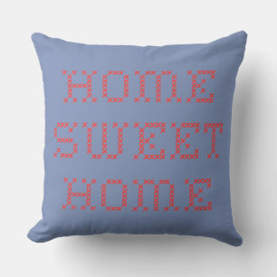 Thuis Sweet Home Rode Kruis Steek Buitenkussen