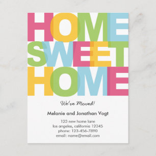 Thuis Sweet Home Verhuisbericht Aankondiging