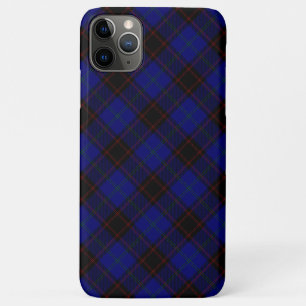 Thuis tartan blauwe zwarte vlecht iPhone 11 pro max hoesje
