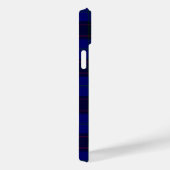 Thuis tartan blauwe zwarte vlecht Case-Mate iPhone case (Achterkant / Rechts)