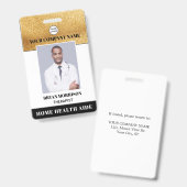 Thuis Therapeut Foto ID Badge (Voor- en achterkant)