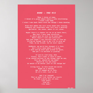 'THUIS' UIT HET POSTER WIZ LYRICS