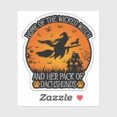 Thuis van de heks en haar pakje teckels cool sticker (Vel)