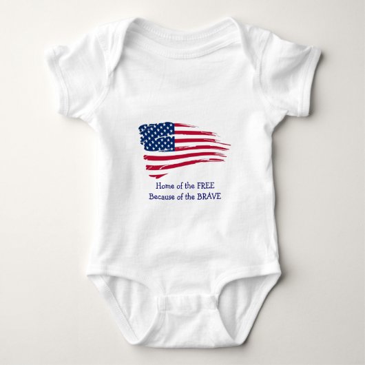 Thuis van de Vlag met vrije loop Romper (Voorkant)