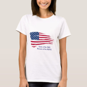 Thuis van de Vlag van Vrij Wagen T-shirt