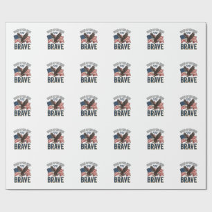 Thuis van de Vrije Dappere Adelaar Patriottisch Sh Cadeaupapier