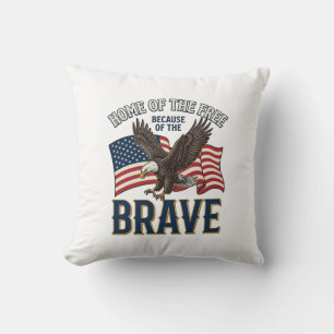 Thuis van de Vrije Dappere Adelaar Patriottisch Sh Kussen