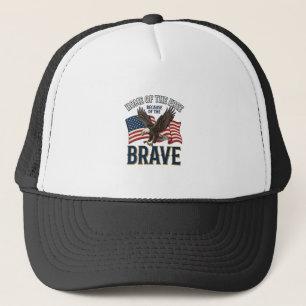 Thuis van de Vrije Dappere Adelaar Patriottisch Sh Trucker Pet
