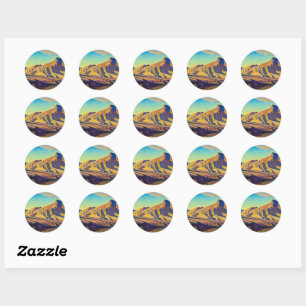Thuis van de woestijn door Maynard Dixon Ronde Sticker
