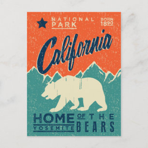Thuis van de Yosemite-Beren   Californië Briefkaart