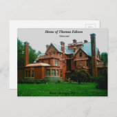 Thuis van Thomas Edison Briefkaart (Voorkant / Achterkant)