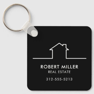 Thuis Vastgoed Makelaar Promotionele QR Code Sleutelhanger